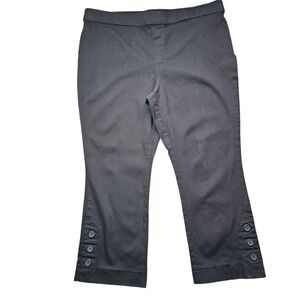 🚨 Sale Simply Vera Verawang Cropped Flare Pull-on Capri Pants Black XL